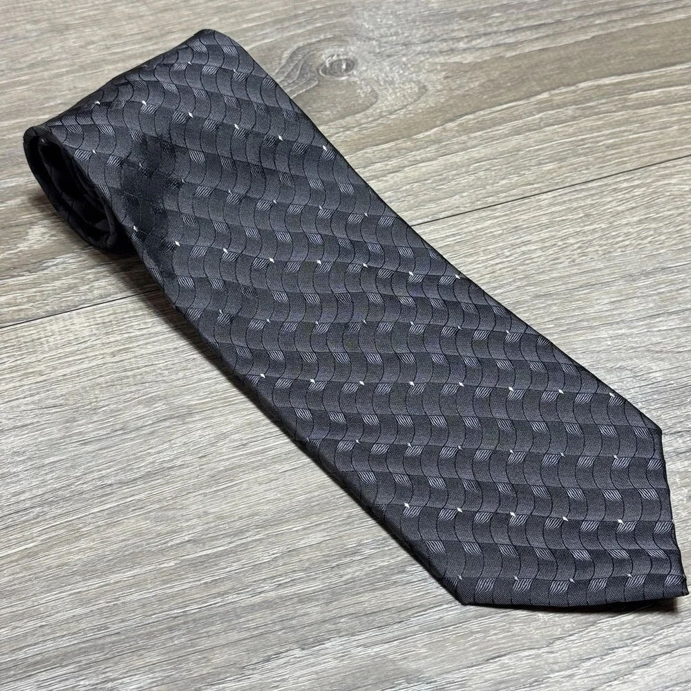 Alfani Handmade Luxury 100% Silk Neck Tie for‎ Men Wavy Pattern 58